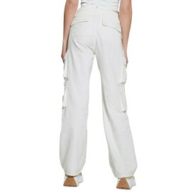 ゲス レディース デニムパンツ ボトムス Women's Kori High Rise Wide Leg Cotton Cargo Jeans CLOUD WHITE