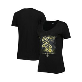 ニューエラ レディース 帽子 アクセサリー Women's Black Chicago White Sox 2022 MLB All-Star Game Hat Hook-Up V-Neck T-shirt Black