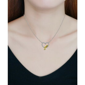 ジャニ ベルニーニ レディース ネックレス・チョーカー・ペンダントトップ アクセサリー Cubic Zirconia Mom Heart Pendant Necklace in Sterling Silver & 18k Gold-Plate, 16" + 2" extender, Created for Macy's Two Tone