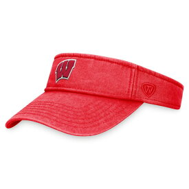 トップ・オブ・ザ・ワールド メンズ 帽子 アクセサリー Wisconsin Badgers Top of the World Terry Adjustable Visor Red