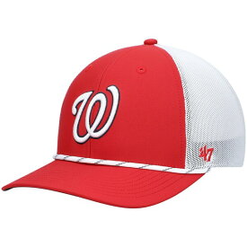 フォーティーセブン メンズ 帽子 アクセサリー Washington Nationals '47 Burden Trucker Snapback Hat Red/White