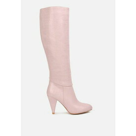 ロンンドンラグ レディース ブーツ シューズ Rum Rolls Calf Croc Boots Pink