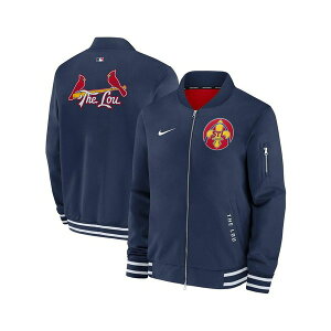 iCL Y WPbgu] AE^[ Men's Navy St. Louis Cardinals Authentic Collection City Connect Full-Zip Bomber Jacket Navy