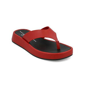 ~A fB[X T_ V[Y Women's Pamelia Thong Round Toe Sandals Deep Red