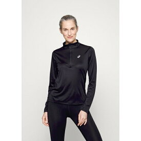 アシックス レディース テニス スポーツ CORE ZIP - Long sleeved top - performance black