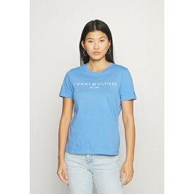 トミー ヒルフィガー レディース Tシャツ トップス LOGO - Print T-shirt - blue spell