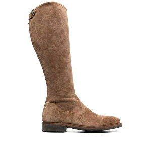 �A���x���g �t�@�b�V���[�j ���f�B�[�X �u�[�c �V���[�Y Zipped flat knee-length boots Neutrals