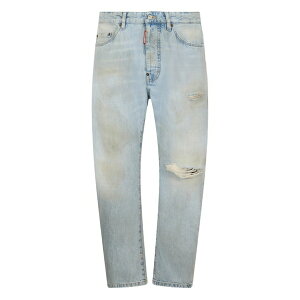 �f�B�[�X�N�G�A�[�h �����Y �J�W���A���p���c �{�g���X L.a. distressed effect trousers Blue