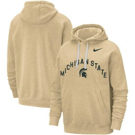 ナイキ メンズ パーカー・スウェットシャツ アウター Michigan State Spartans Nike Campus Club Pullover Hoodie Tan