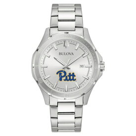 ブロバ メンズ 腕時計 アクセサリー Pitt Panthers Bulova Stainless Steel Classic Sport Watch -
