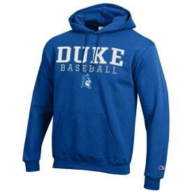 チャンピオン メンズ パーカー・スウェットシャツ アウター Duke Blue Devils Champion Stacked Logo Baseball Pullover Hoodie Royal