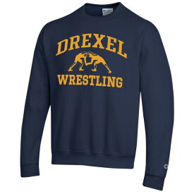チャンピオン メンズ パーカー・スウェットシャツ アウター Drexel Dragons Champion Wrestling Icon Powerblend Pullover Sweatshirt Navy