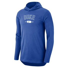 ナイキ メンズ Tシャツ トップス Duke Blue Devils Nike Campus Performance TriBlend Long Sleeve Hoodie TShirt Royal
