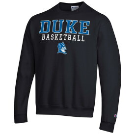 チャンピオン メンズ パーカー・スウェットシャツ アウター Duke Blue Devils Champion Basketball Stack Pullover Crewneck Sweatshirt Black