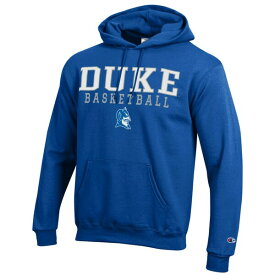 チャンピオン メンズ パーカー・スウェットシャツ アウター Duke Blue Devils Champion Basketball Stack Pullover Hoodie Royal