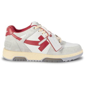 OFF-WHITE オフホワイト メンズ スニーカー 【OFF-WHITE Out Of Office OOO Low Tops】 サイズ EU_40(25.0cm) Light Grey Red