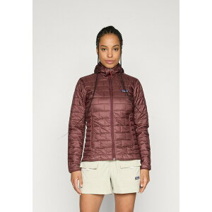 p^SjA fB[X WPbgu] AE^[ NANO PUFF HOODY - Outdoor jacket - dark ruby
