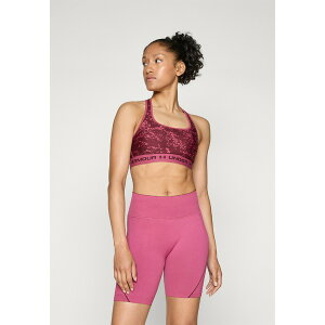 A_[A[}[ fB[X tBbglX X|[c CROSSBACK MID PRINT - Medium support sports bra - fuchsia dusk/dark maroon