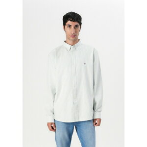 g~[qtBK[ Y Vc gbvX SLIM STRIPE SHIRT - Shirt - cloudy jade
