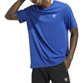 アディダス メンズ シャツ トップス adidas Men's Trefoil Essentials Short Sleeve T-Shirt Semi Lucid Blue