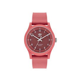 アディダス レディース 腕時計 アクセサリー Unisex Solar Project One Pink Resin Strap Watch 39mm Pink