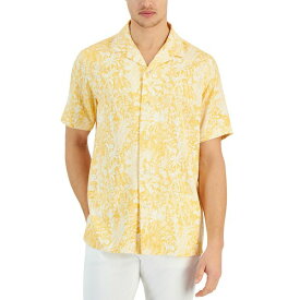 クラブルーム メンズ シャツ トップス Men's Regular-Fit Tropical-Print Button-Down Camp Shirt, Created for Macy's Mostrich