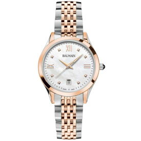 バルマン レディース 腕時計 アクセサリー Women's Swiss Classic R Diamond Accent Two-Tone Stainless Steel Bracelet Watch 34mm Silver/pink