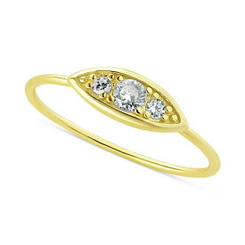 ジャニ ベルニーニ レディース リング アクセサリー Cubic Zirconia Three Stone Eye Ring in 18k Gold-Plated Sterling Silver, Created for Macy's Gold