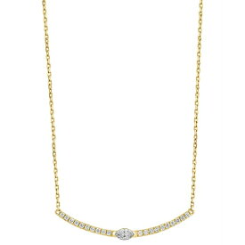 エフィー コレクション レディース ネックレス・チョーカー・ペンダントトップ アクセサリー EFFY&reg; Diamond Marquise & Round Collar Necklace (1/4 ct. t.w.) in 14k Gold, 16-3/4" + 1-1/4" extender 14K Gold