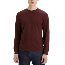 リーバイス メンズ シャツ トップス Men's Waffle Knit Thermal Long Sleeve T-Shirt Decadent Chocolate