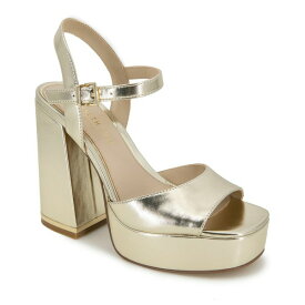 ケネスコール レディース サンダル シューズ Women's Dolly Platform Block Heel Sandals Light Gold