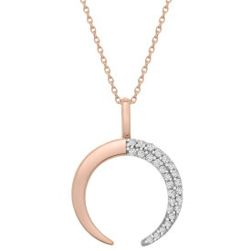 ラップド レディース ネックレス・チョーカー・ペンダントトップ アクセサリー Diamond Crescent Moon 20" Pendant Necklace (1/10 ct. t.w.) in 14k Gold or 14k Rose Gold, Created for Macy's Rose Gold