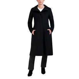 コールハーン レディース ジャケット＆ブルゾン アウター Women's Stand-Collar Single-Breasted Wool Blend Coat Black