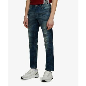エコー メンズ デニムパンツ ボトムス Men's Skinny Fit Camo Print Mamo Jeans Dark Wash