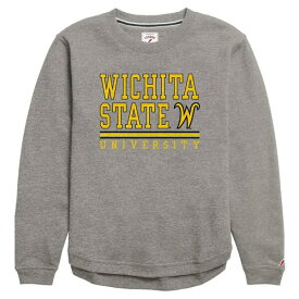 リーグカレッジエイトウェア レディース パーカー・スウェットシャツ アウター Wichita State Shockers League Collegiate Wear Women's Victory Springs TriBlend Fleece Pullover Sweatshirt Heather Gray