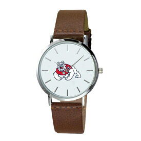 ジャーディン メンズ 腕時計 アクセサリー Fresno State Bulldogs Plexus Leather Watch Brown