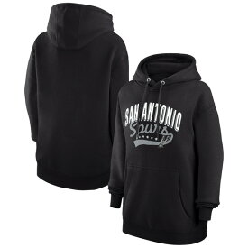 カールバンクス レディース パーカー・スウェットシャツ アウター San Antonio Spurs G III 4Her by Carl Banks Women's Filigree Logo Pullover Hoodie???Black