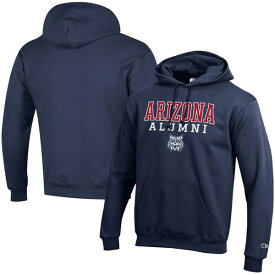 チャンピオン メンズ パーカー・スウェットシャツ アウター Arizona Wildcats Champion Alumni Logo Stack Pullover Hoodie Navy