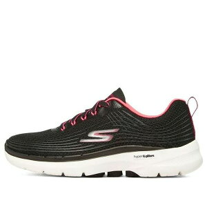 Skechers �X�P�b�`���[�Y ���f�B�[�X �X�j�[�J�[ �y(WMNS) Skechers Go Walk 6 'Stunning Glow - Black Hot Pink' 124554-BKHP�z �T�C�Y US_5(22.0cm)