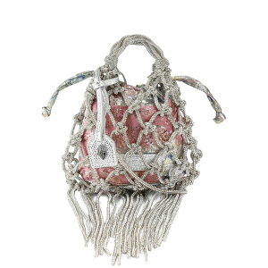 �J�[�g�W�F�C�K�[�����h�� ���f�B�[�X �n���h�o�b�O �o�b�O Mini macrame handbag Silver