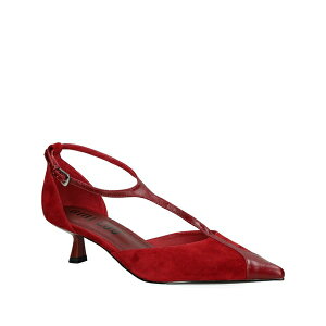 �r�r���E ���f�B�[�X �p���v�X �V���[�Y 40mm canna t-strap pointed pumps Red