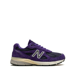 �j���[�o�����X �����Y �X�j�[�J�[ �V���[�Y 990v4 suede purple sneakers Purple