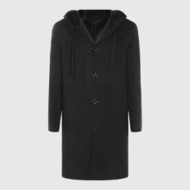 ラルディーニ メンズ ジャケット＆ブルゾン アウター Black Wool Coat Black
