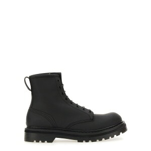 v~A[^ Y u[c V[Y Leather Boot BLACK