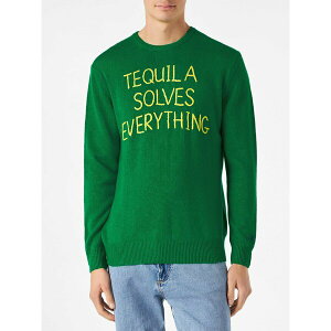 GV[c[ZCgo[X Y jbg&Z[^[ AE^[ Crewneck Sweater With Tequila Solves Everything Embroidery GREEN