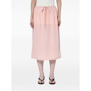 �g�[�e�� ���f�B�[�X �X�J�[�g �{�g���X Drawstring-waist midi skirt Pink