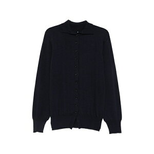 ���r�A�i�R���e�B ���f�B�[�X �J�[�f�B�K�� �A�E�^�[ Button-fastening knitted cardigan Blue
