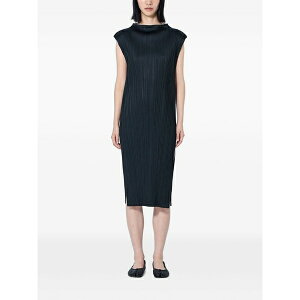 �v���[�c �v���[�Y �C�b�Z�C �~���P ���f�B�[�X �����s�[�X �g�b�v�X Pleated sleeveless dress Black