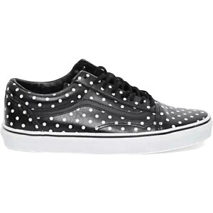 Vans �o���Y ���f�B�[�X �X�j�[�J�[ �yVans Old Skool Leather Black Polka Dot (Women's)�z �T�C�Y US_5.5(22.5cm) Black/Polka Dots