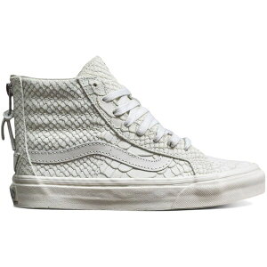 Vans �o���Y ���f�B�[�X �X�j�[�J�[ �yVans Sk8-Hi Slim Zip DX Mono Python Gray Angora (Women's)�z �T�C�Y US_5(22.0cm) Gray/Angora